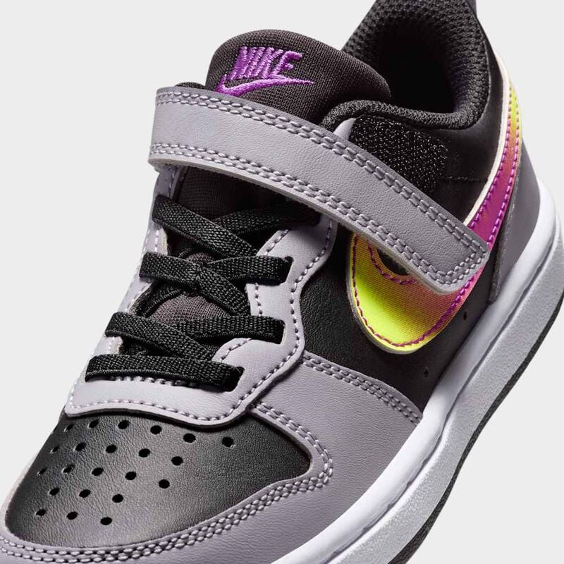 Nike Court Borough Low Recraft, Negro/Gris cemento/Blanco/P&uacute;rpura vivo, hi-res