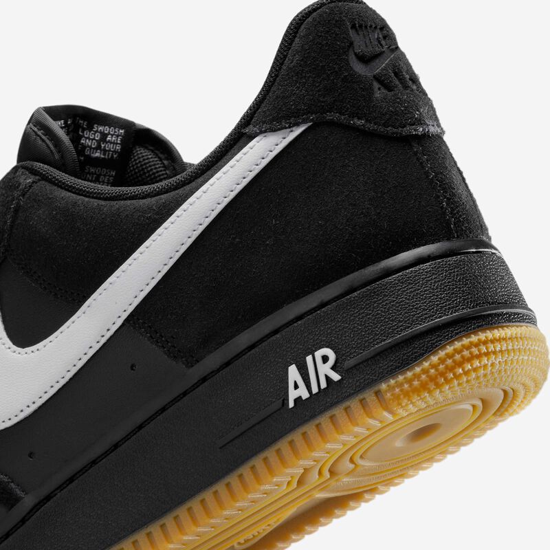 Nike Air Force 1 '07 LV8, Negro/Goma Marrón Claro/Blanco, hi-res