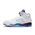 Air Jordan 5 Retro Grape, Blanco/Nueva Esmeralda-Uva Hielo-Negro, hi-res