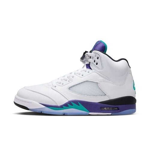 Air Jordan 5 Retro Grape, Blanco/Nueva Esmeralda-Uva Hielo-Negro, hi-res