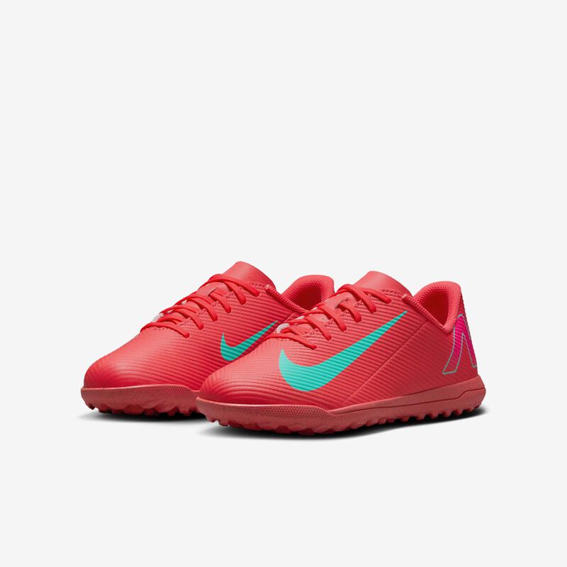 Nike Jr. Mercurial Vapor 16 Club, Brasa Resplandor/Verde Aurora, hi-res
