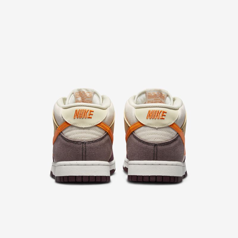 Nike Dunk Mid, Leche de coco/Oro celestial/Eclipse ciruela/Naranja vivo, hi-res