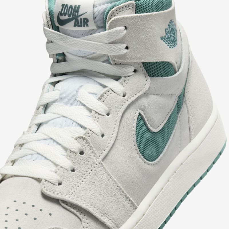 Air Jordan 1 Zoom CMFT 2, Blanco Cumbre/Verde Bicoastal-Oxidado, hi-res