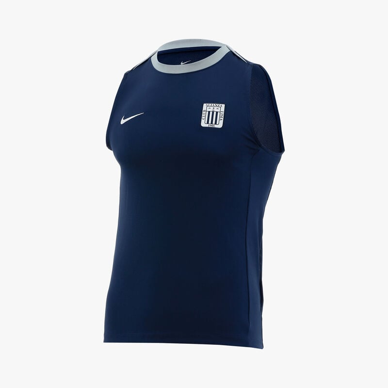 Nike Polo Sin Mangas Hombre Alianza Lima 2026, Azul Marino Medianoche/Ala Plateada/(Blanco), hi-res