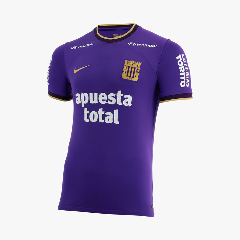 Nike Camiseta Alianza Lima Morada Paolo Guerrero 2024, Morado/Dorado/Blanco-Negro, hi-res