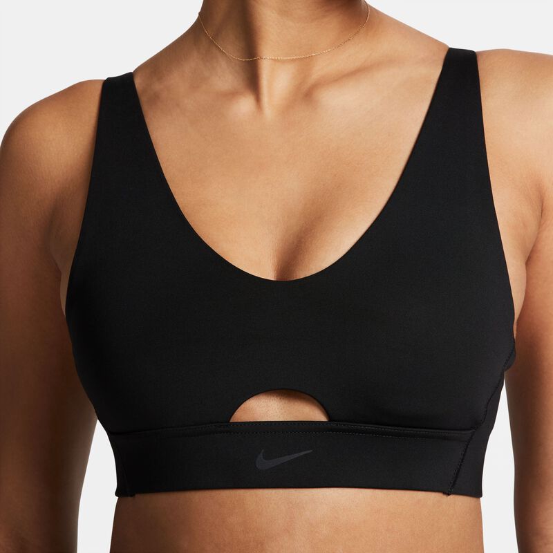 Nike Indy Plunge Cutout, Negro/Gris Humo, hi-res