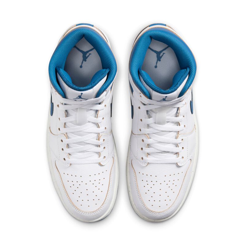 Air Jordan 1 Mid SE, Blanco/Vela/Azul industrial, hi-res