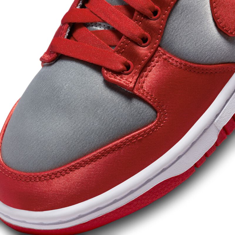 Nike Dunk Low, Gris medio/Blanco/Rojo universitario, hi-res