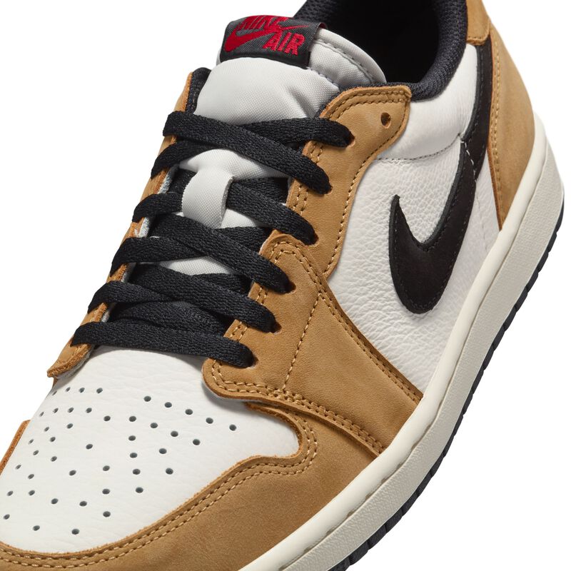 Air Jordan 1 Low OG, Vela/Cosecha Dorada/Rojo Gimnasio/Negro, hi-res