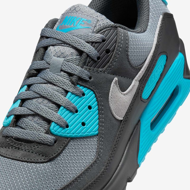 Nike Air Max 90, Gris Azulado/Cactus Empolvado/Negro/Gris Lobo, hi-res