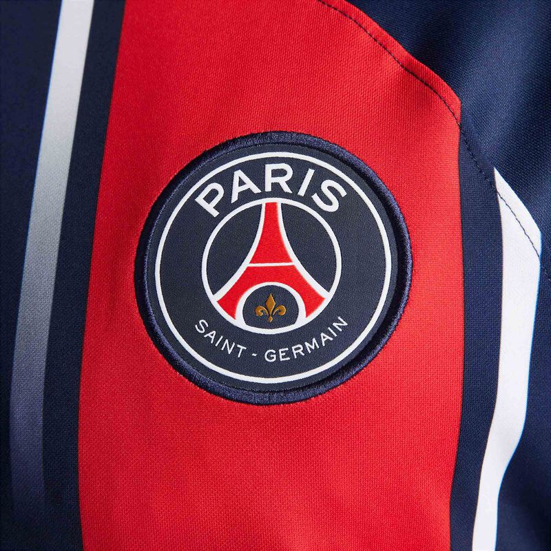 Paris Saint-Germain local 2023/24 Stadium, Azul marino medianoche/Rojo Universidad/Rojo Universidad, hi-res