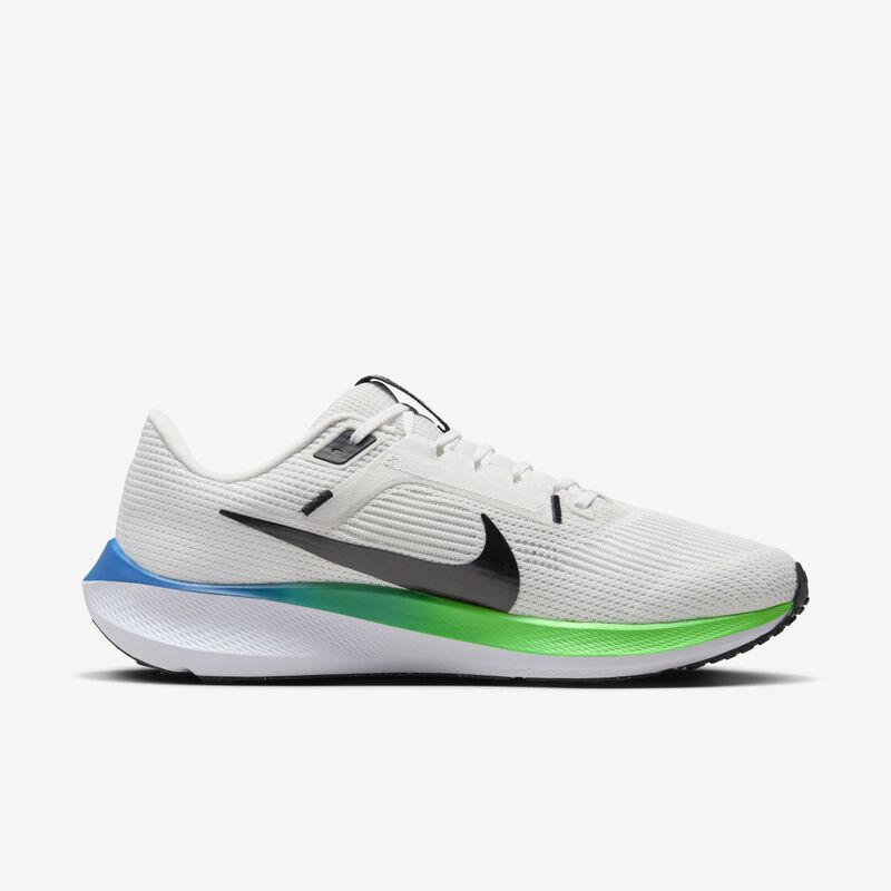 Nike Pegasus 40, Tinte Platino/Blanco/Impacto Verde/Negro, hi-res