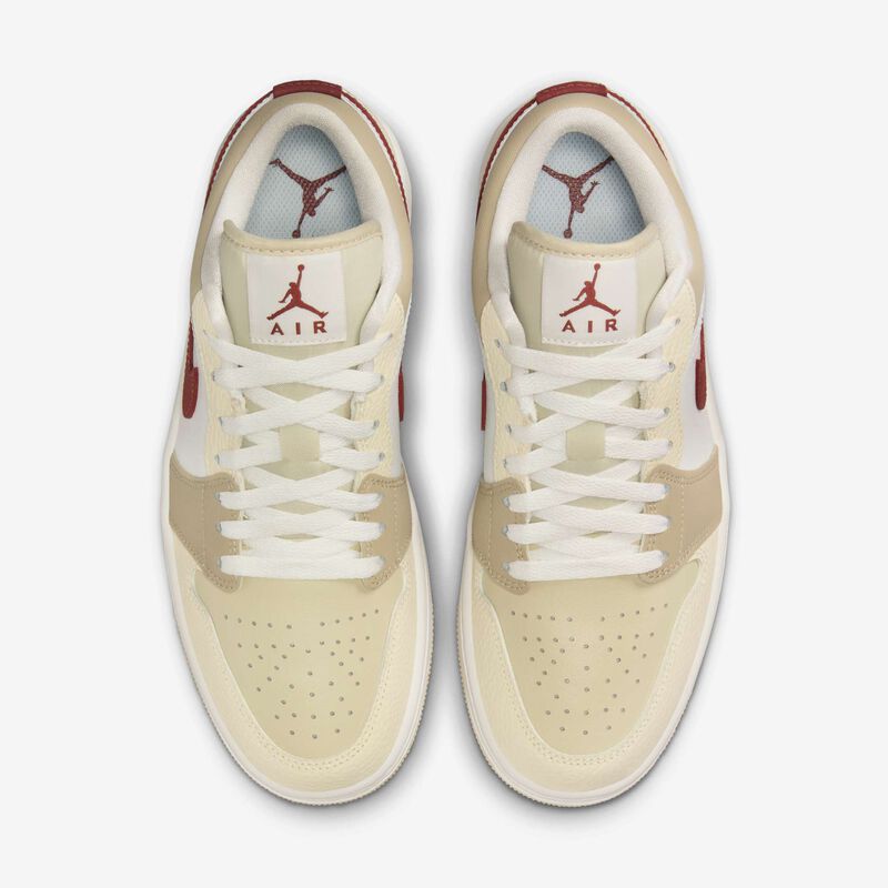 Air Jordan 1 Low, Blanco Cumbre/Rojo Sepia-Desierto Caqui, hi-res