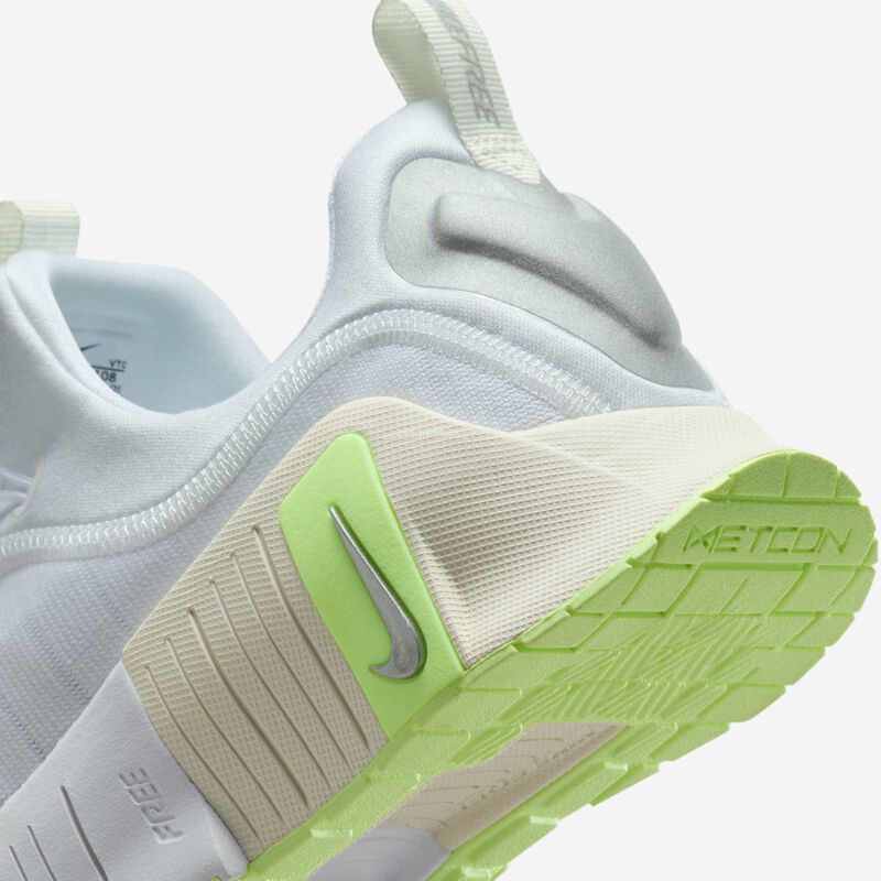 Nike Free Metcon 6, Blanco/Barely Volt/Sail/Plata metalizado, hi-res