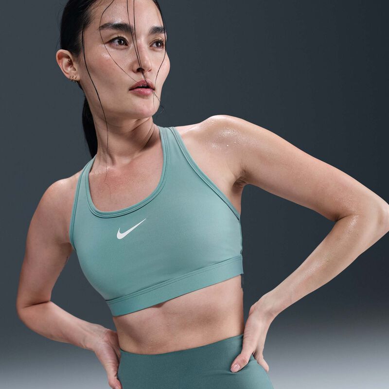 Nike Swoosh Medium Support, Cañón/Blanco, hi-res