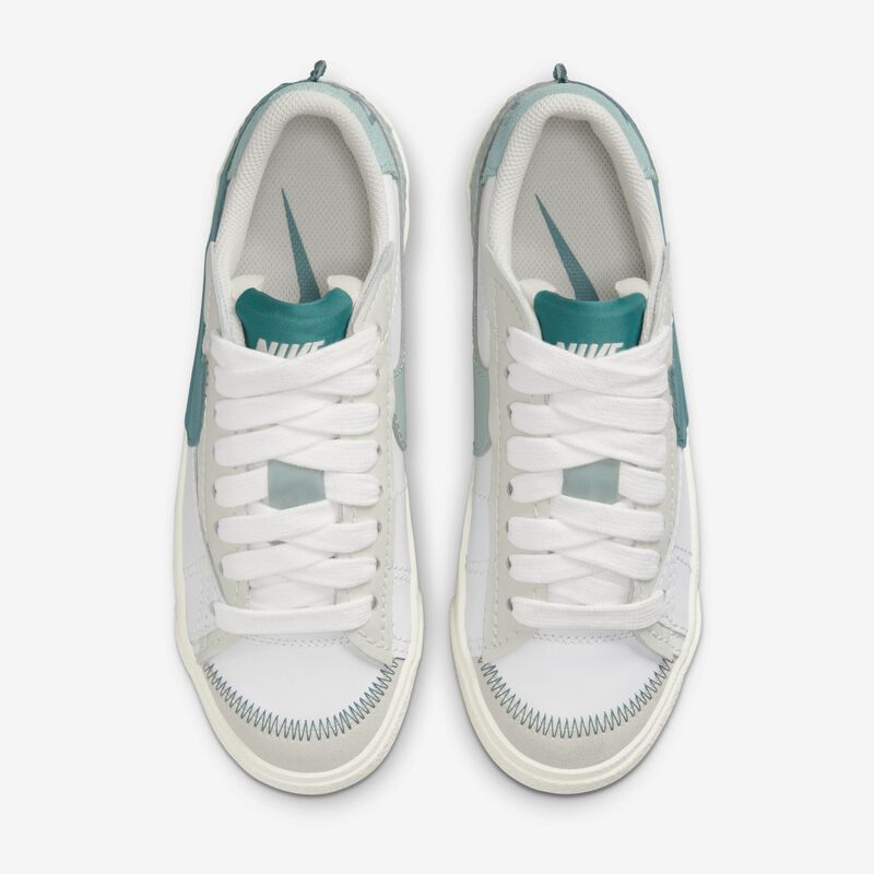 Nike Blazer Low '77 Jumbo, Blanco Cumbre/Cristal Marino/Mineral/Geoda azul turquesa, hi-res