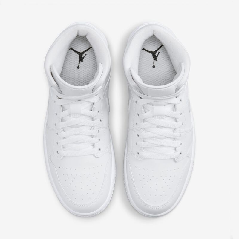 Air Jordan 1 Mid, Blanco/Blanco/Blanco, hi-res