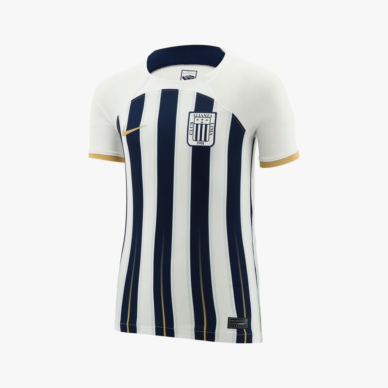 Nike Camiseta Alianza Lima 2024 Local, Azul marino medianoche/Blanco/Dorado, hi-res