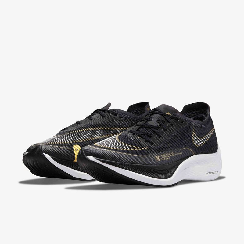 Nike Vaporfly 2, Negro/Moneda de oro metalizado/Blanco, hi-res
