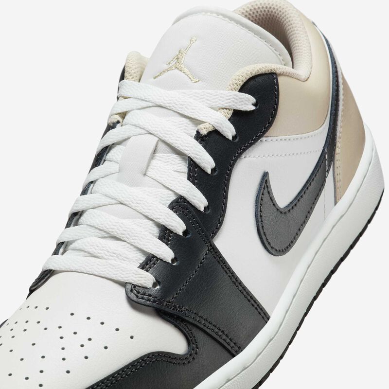 Air Jordan 1 Low, Blanco Cumbre/Ratán/Sombrío Apagado, hi-res