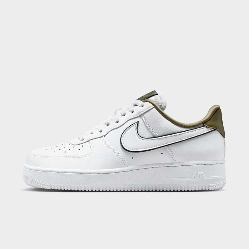 Nike Air Force 1 '07 Essential, Blanco/Sequoia-Oliva Medio, hi-res