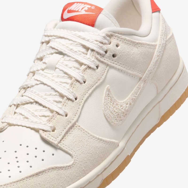 Nike Dunk Low, Vela/Rojo Picante/Lino/Marfil Pálido, hi-res