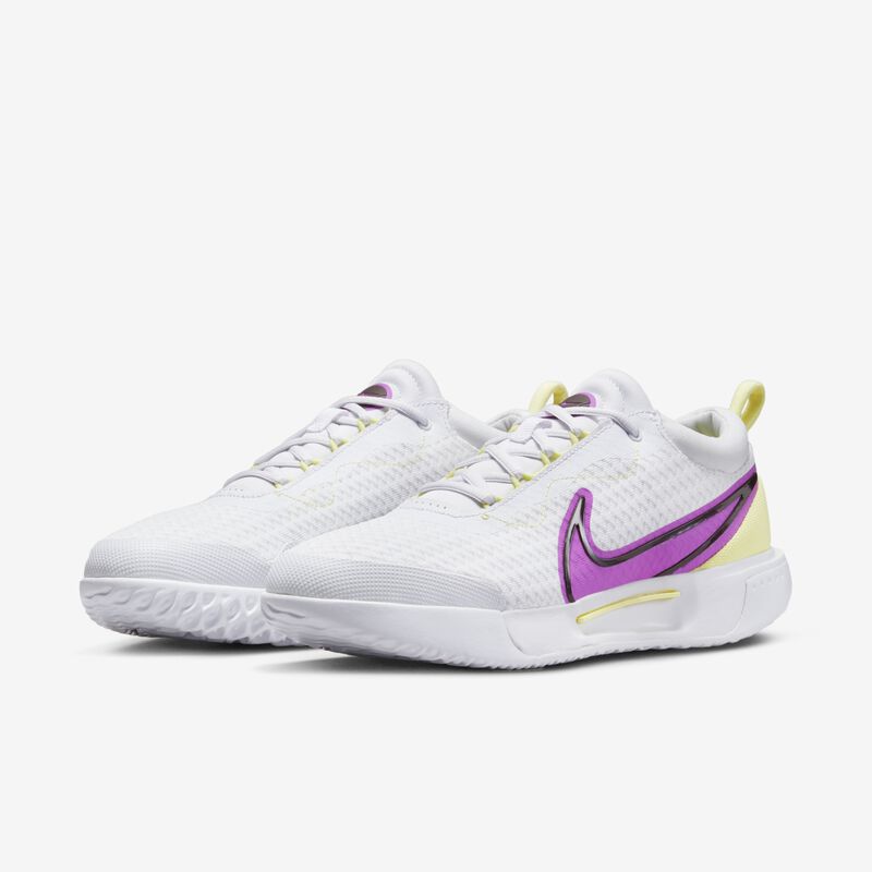 NikeCourt Air Zoom Pro, Blanco/Tinte limón/Tierra/Sueño fucsia, hi-res