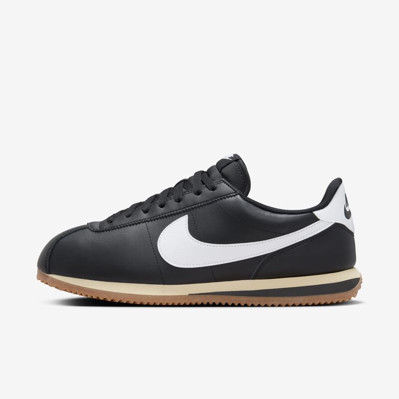 Nike Cortez, Negro/Blanco-Goma Marrón Medio-Sésamo, hi-res