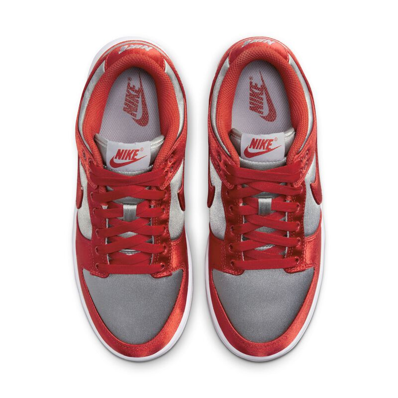 Nike Dunk Low, Gris medio/Blanco/Rojo universitario, hi-res
