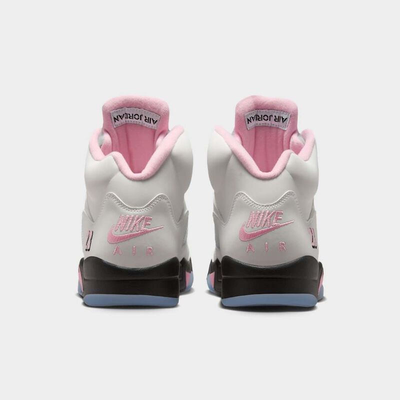 Air Jordan 5 Retro, Blanco/Negro/Rosa suave medio, hi-res