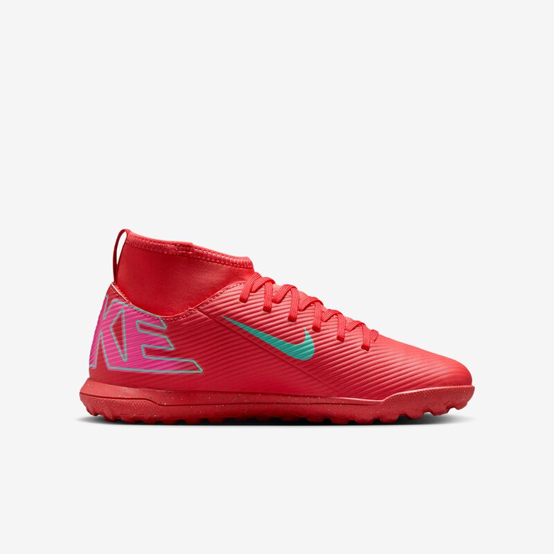 Nike Jr. Mercurial Superfly 10 Club, Brasa Resplandor/Verde Aurora, hi-res