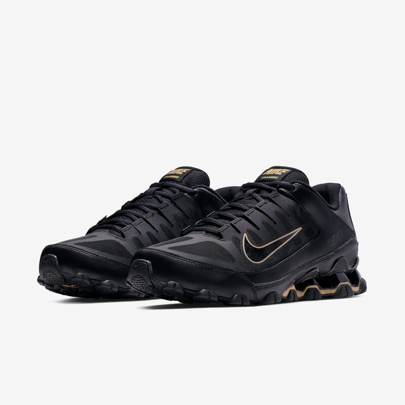 Nike Reax 8 TR, Negro/Negro/Oro Metalizado, hi-res