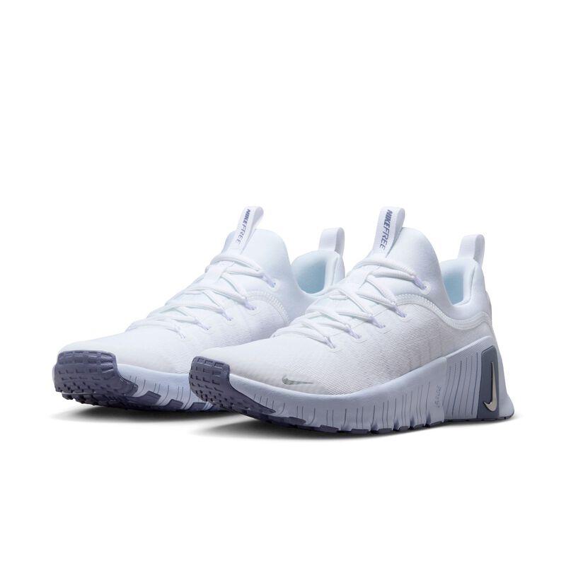 Nike Free Metcon 6, Blanco/Azul medio/Plata metalizado, hi-res