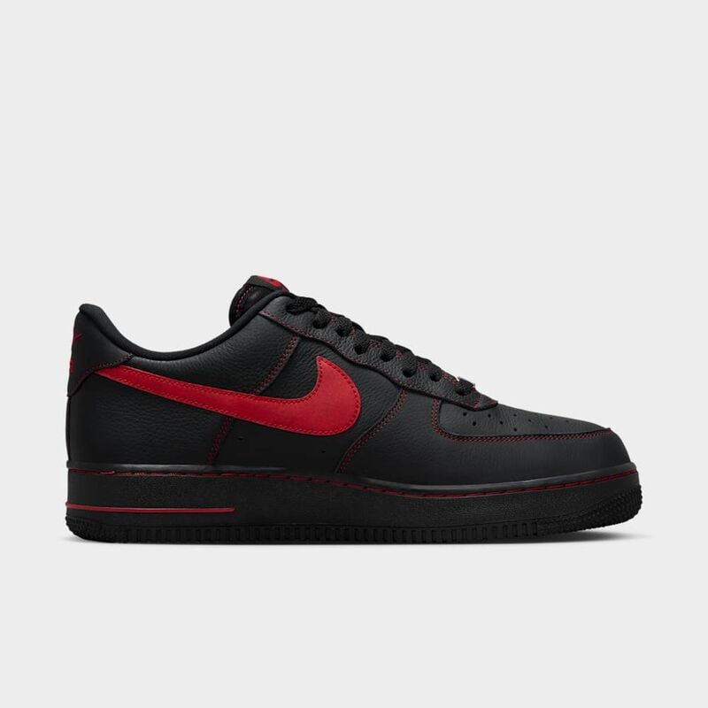 Nike Air Force 1 '07 LV8, Negro/Rojo Universitario, hi-res