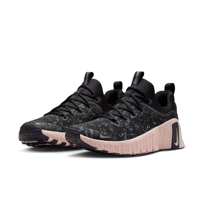 Nike Free Metcon 6 SE, Negro/Rojo sedimento/Plata metalizado, hi-res