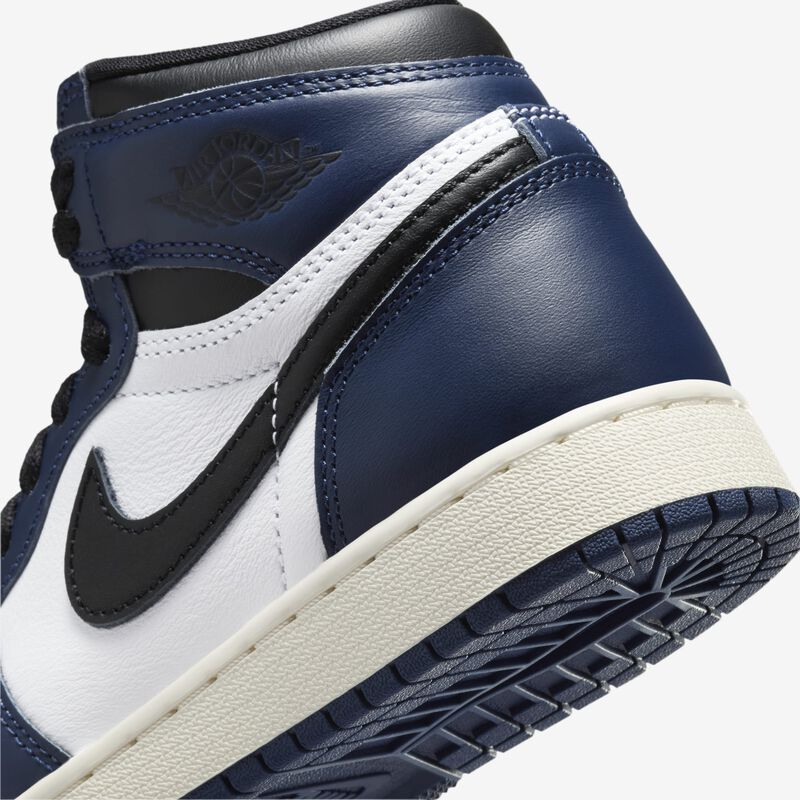 Air Jordan 1 High OG, Azul marino medianoche/Blanco/Vela/Negro, hi-res