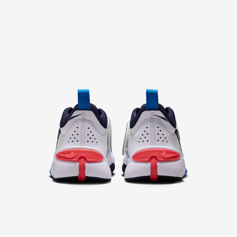 Nike Team Hustle D 11, Blanco/Carmesí Brillante/Azul Foto/Toque De Limón Claro, hi-res