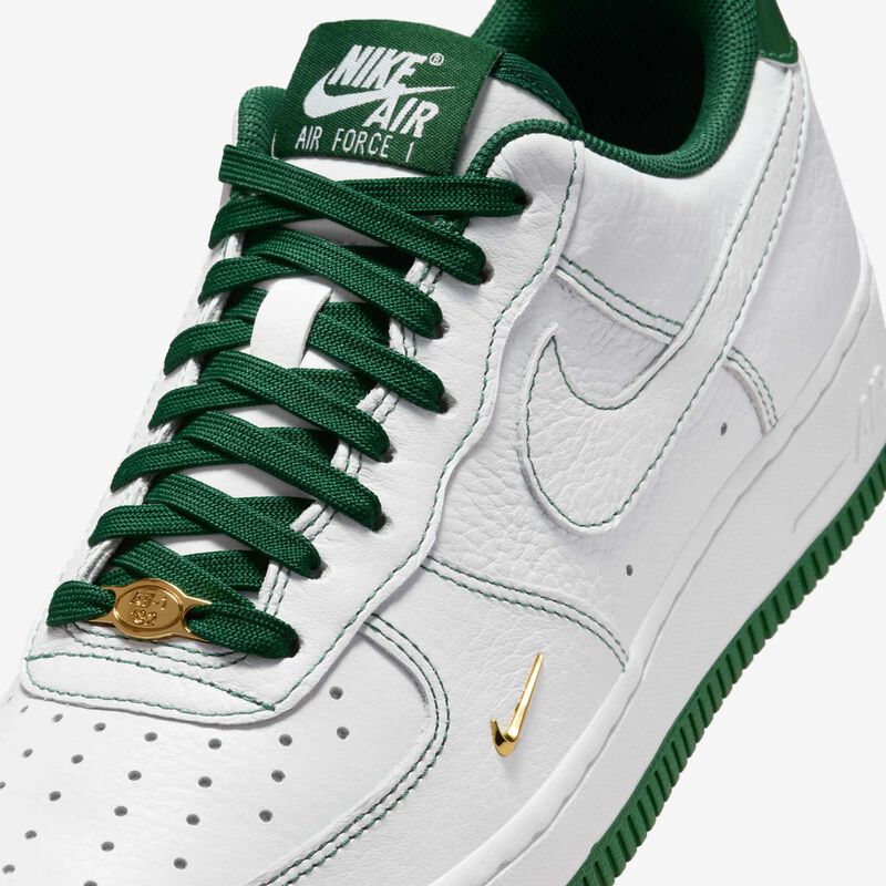 Nike Air Force 1 '07 Mini Jewel, Blanco/Verde Garganta-Oro Metalizado, hi-res