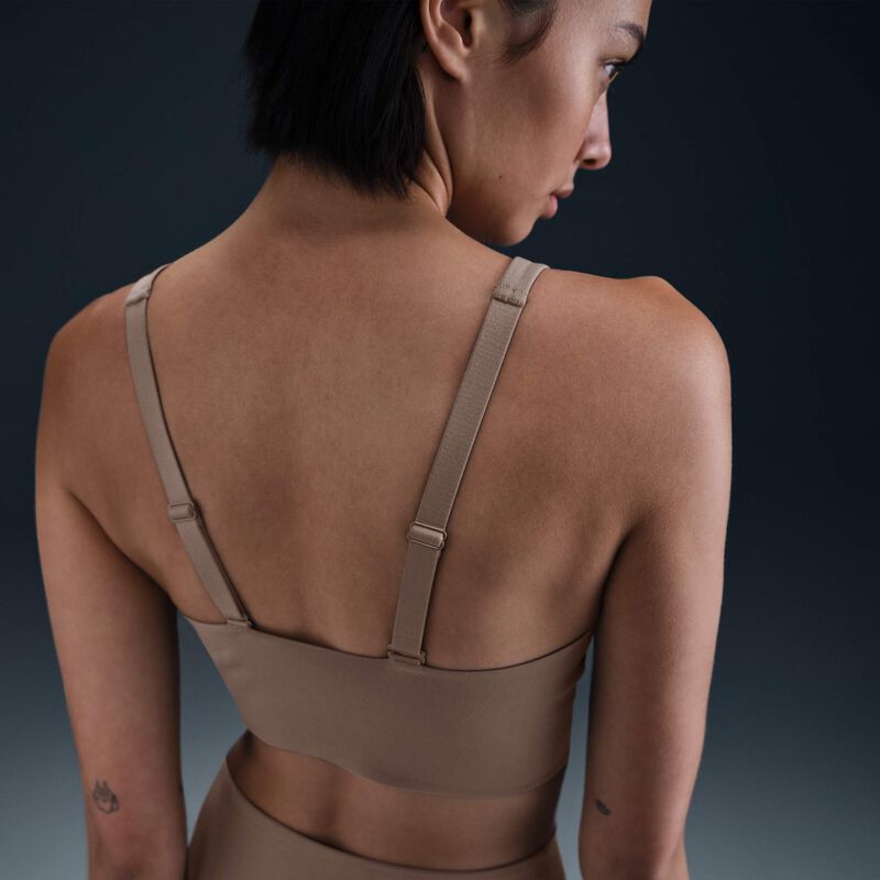 Nike Alate Medium Support, Marrón Visón/Blanco, hi-res