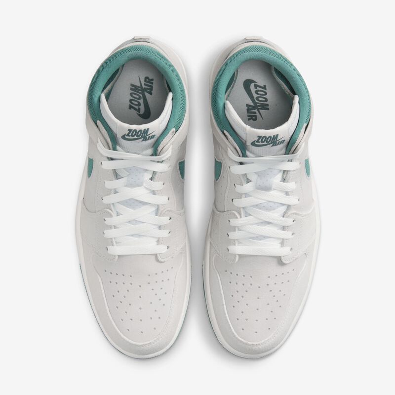 Air Jordan 1 Zoom CMFT 2, Blanco Cumbre/Verde Bicoastal-Oxidado, hi-res
