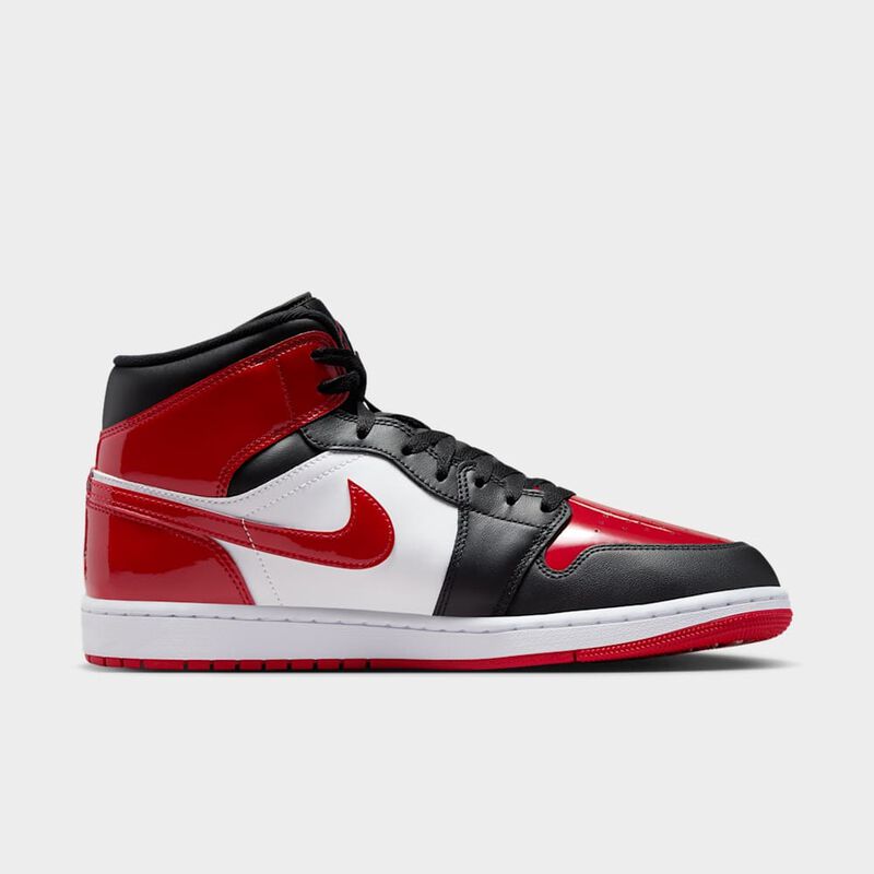 Air Jordan 1 Mid Se, Negro/Varsity Rojo-Blanco, hi-res
