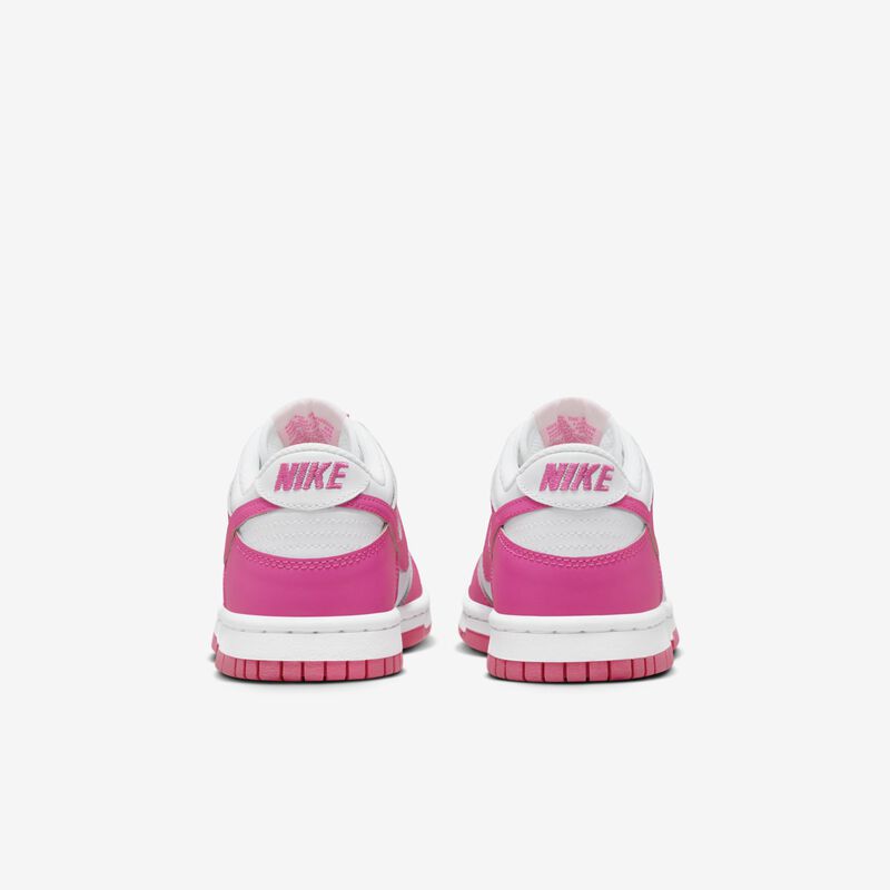 Nike Dunk Low, Blanco/Láser fucsia, hi-res