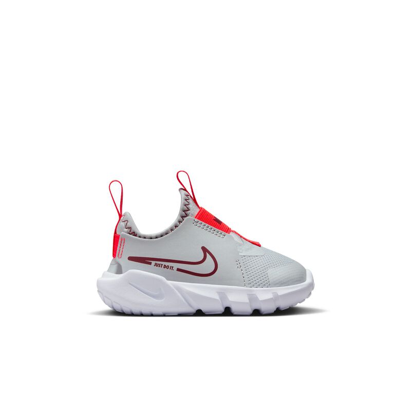 Nike Flex Runner 2, Gris Ahumado Claro/Blanco/Carmesí Brillante/Equipo Rojo, hi-res