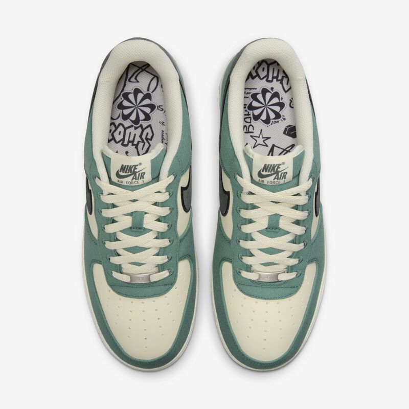 Nike Air Force 1 '07 LV8, Leche De Coco/De Costa A Costa/Negro/Verde Vintage, hi-res