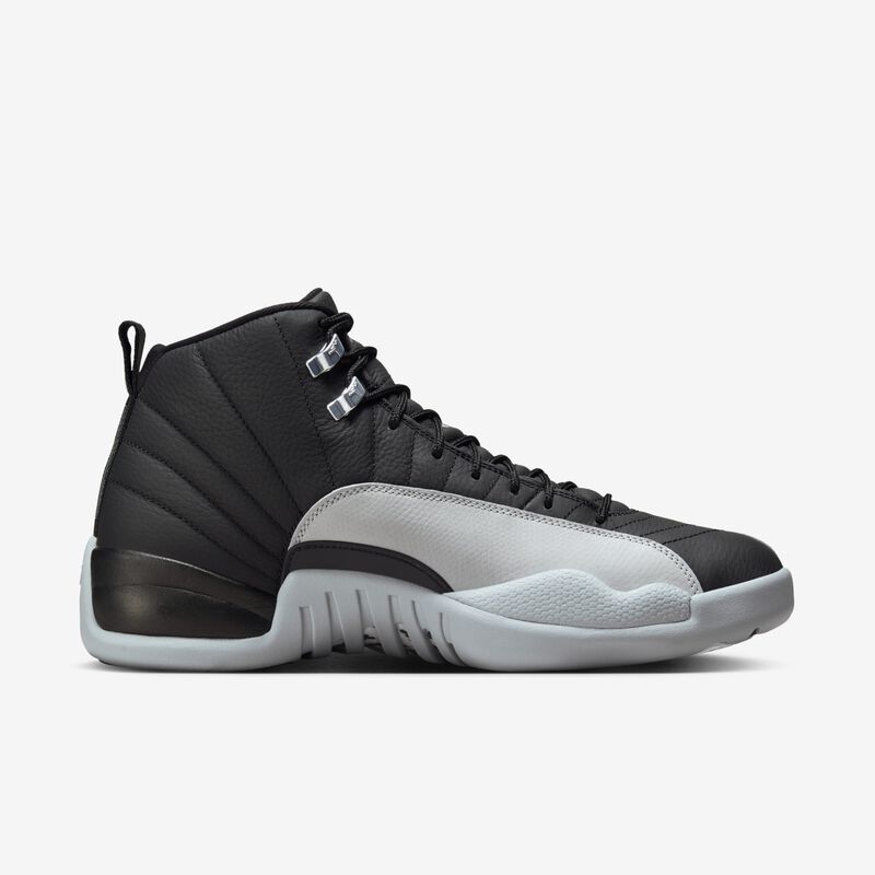Air Jordan 12 Retro, Negro/Blanco/Gris Lobo, hi-res