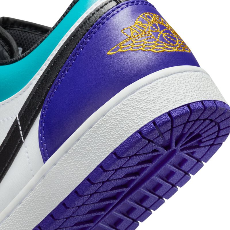 Air Jordan 1 Low, Blanco/Concordia brillante/Aguamarina/Negro, hi-res