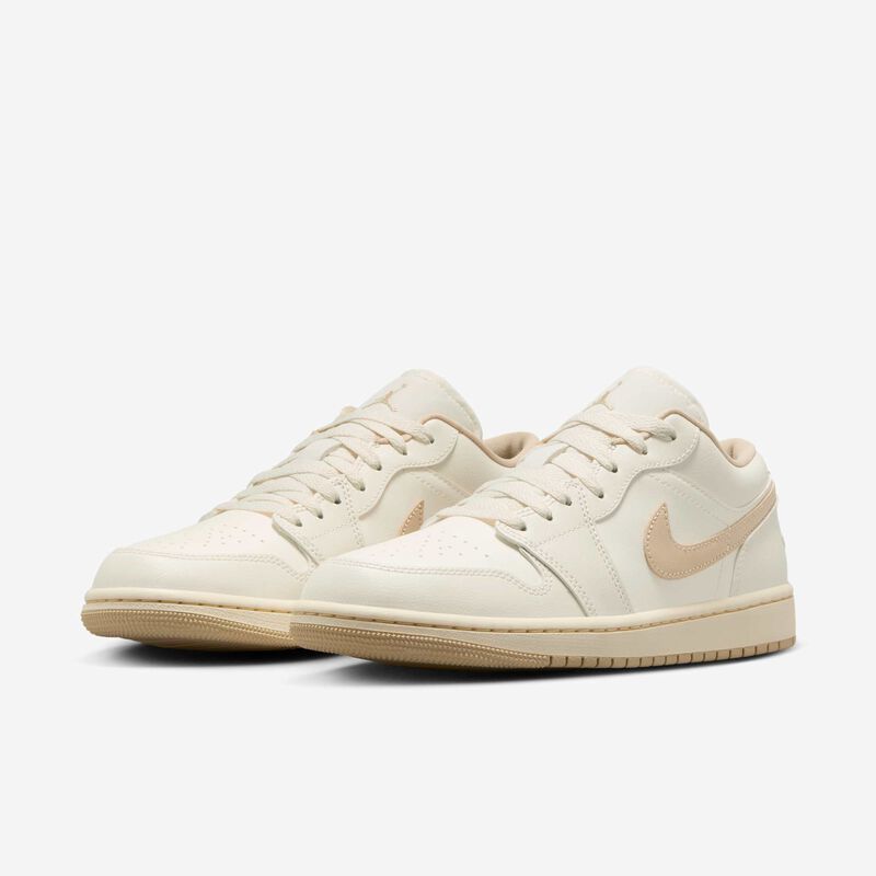 Air Jordan 1 Low, Vela/Marfil Pálido/Ratán, hi-res