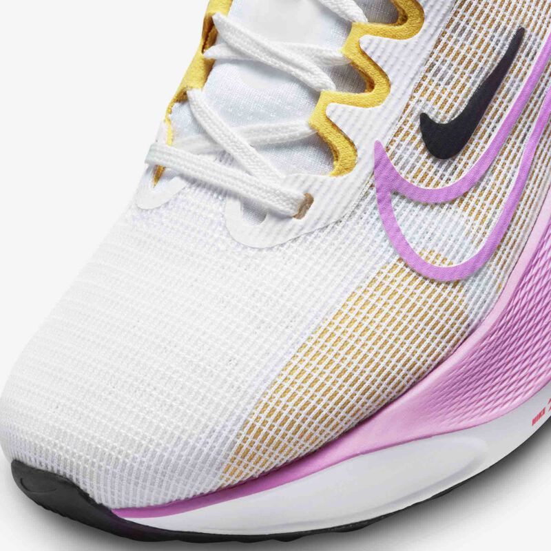 Nike Zoom Fly 5, Blanco/Sulfuro vivo/Café ámbar/Fucsia enérgico, hi-res