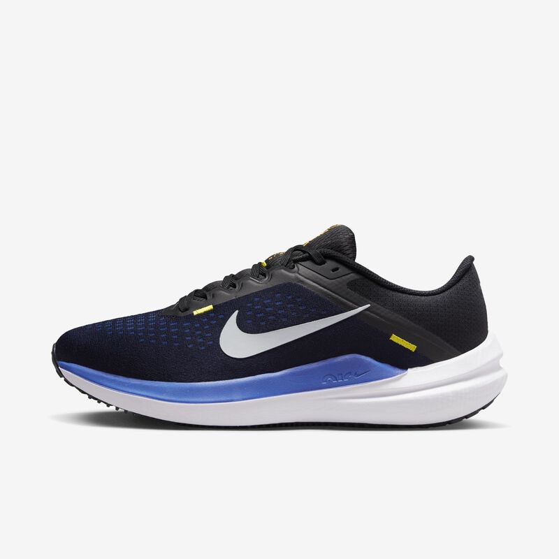 Nike Winflo 10, Negro/Azul Racer/Alto Voltaje/Gris Lobo, hi-res