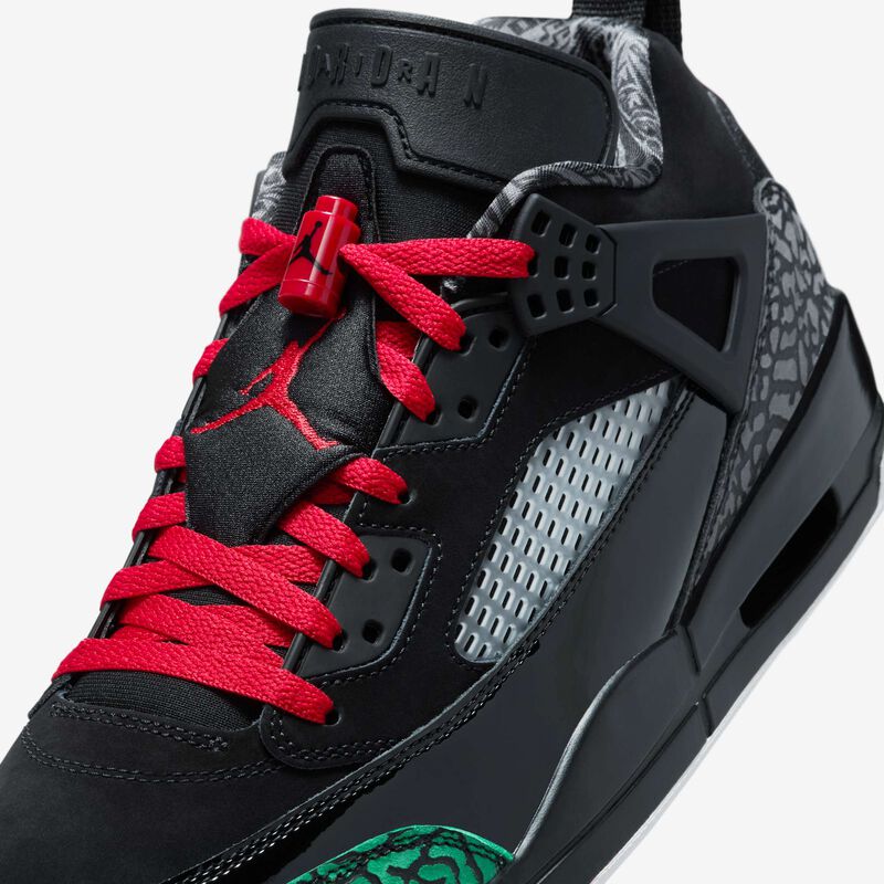 Jordan Spizike Low, Negro/Verde Clásico/Blanco/Rojo Universitario, hi-res